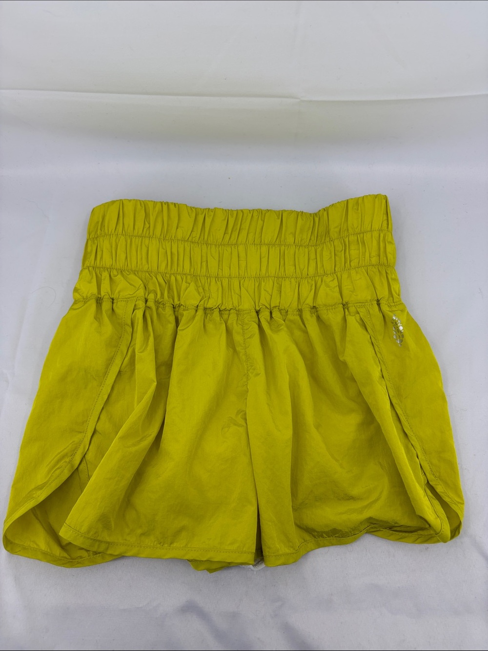 Free People FP Movement The Way Home Chartreuse Running Shorts, Womens sz S